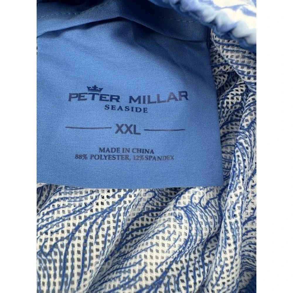 Peter Millar Seaside‎ Collection Swim Trunks Mens XXL Palm Tree  Beach Preppy